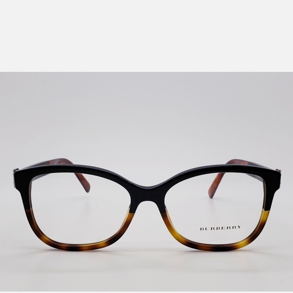 👓 Burberry 2252-F prescription glasses frames tortoise and black rectangle - Picture 1 of 11